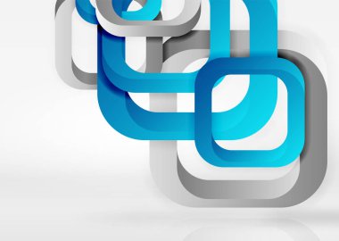 Işık geometrik şekiller kareler gri 3d uzay