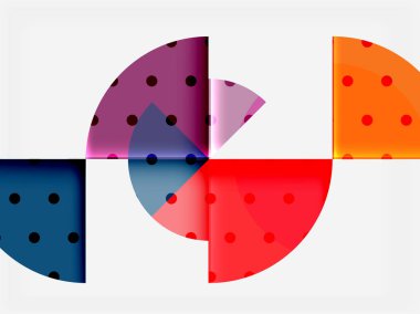 Siyah arka plan üzerine daire öğeleri