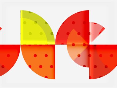 Siyah arka plan üzerine daire öğeleri