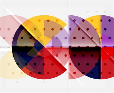 Siyah arka plan üzerine daire öğeleri