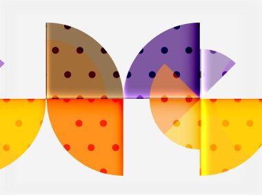 Siyah arka plan üzerine daire öğeleri