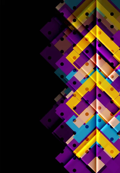 Siyah arka plan üzerinde renkli oklar