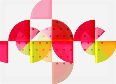 Siyah arka plan üzerine daire öğeleri