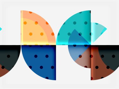 Siyah arka plan üzerine daire öğeleri