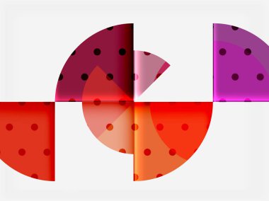 Siyah arka plan üzerine daire öğeleri