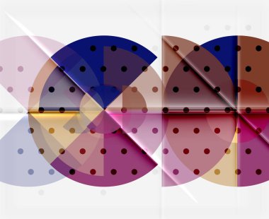 Siyah arka plan üzerine daire öğeleri