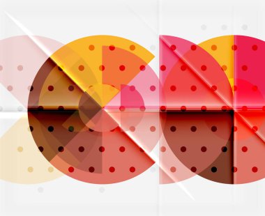 Siyah arka plan üzerine daire öğeleri