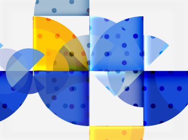 Siyah arka plan üzerine daire öğeleri