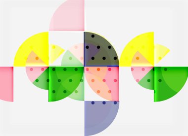 Siyah arka plan üzerine daire öğeleri