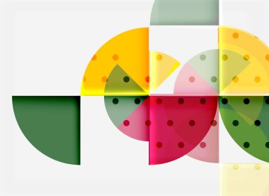 Siyah arka plan üzerine daire öğeleri