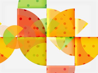 Siyah arka plan üzerine daire öğeleri