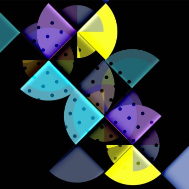 Geometrik daire soyut afiş