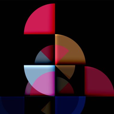 Geometrik daire soyut afiş