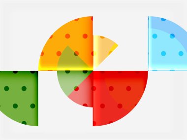 Geometrik daire soyut afiş