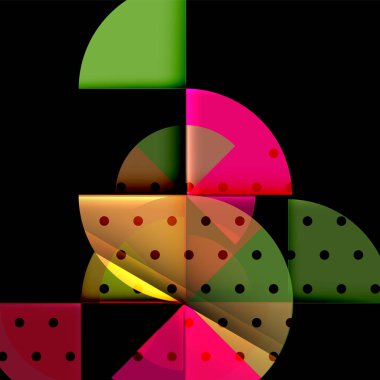 Geometrik daire soyut afiş