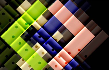 Siyah arka plan üzerinde renkli oklar