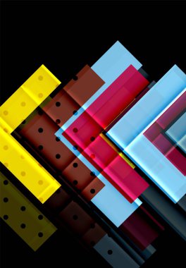 Siyah arka plan üzerinde renkli oklar