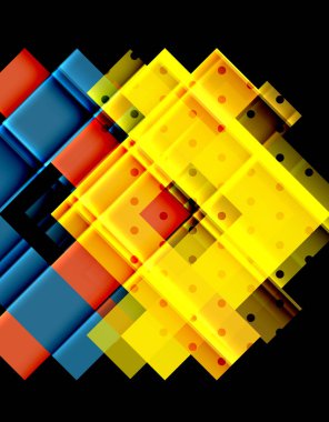 Siyah arka plan üzerinde renkli oklar