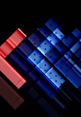 Siyah arka plan üzerinde renkli oklar