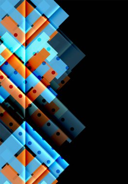 Siyah arka plan üzerinde renkli oklar