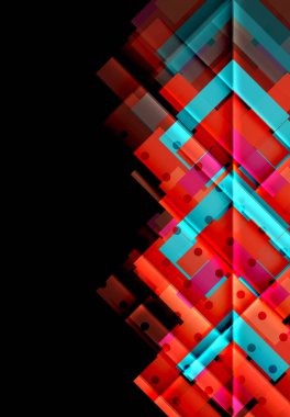 Siyah arka plan üzerinde renkli oklar