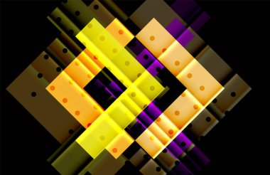 Siyah arka plan üzerinde renkli oklar