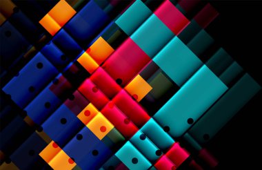 Siyah arka plan üzerinde renkli oklar