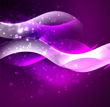 Parlayan dalga, duman tasarım dalgalı çizgiler vektör