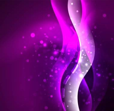 Parlayan dalga, duman tasarım dalgalı çizgiler vektör