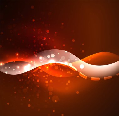 Parlayan dalga, duman tasarım dalgalı çizgiler vektör