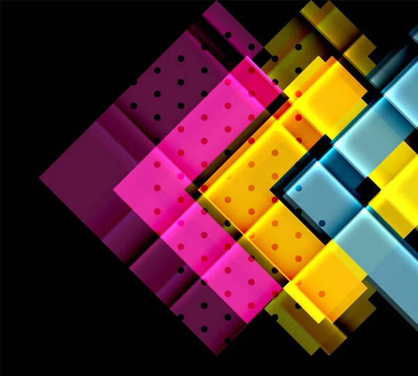 Siyah arka plan üzerinde renkli oklar