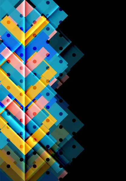 Siyah arka plan üzerinde renkli oklar