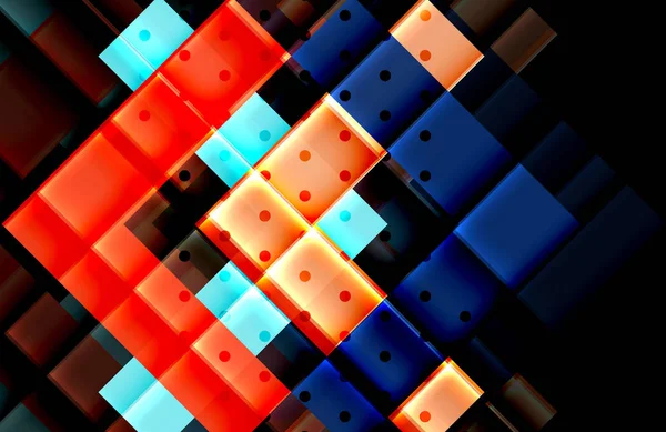 Siyah arka plan üzerinde renkli oklar