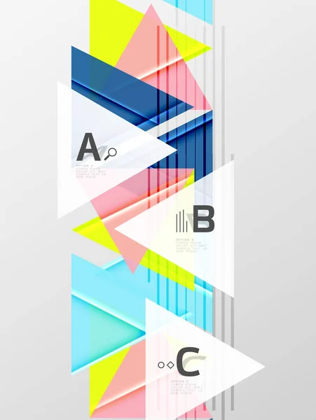 Triangoli e forme geometriche sfondo astratto — Vettoriale Stock