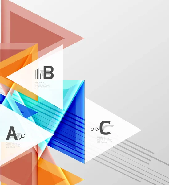Driehoeken en geometrische vormen abstract achtergrond — Stockvector