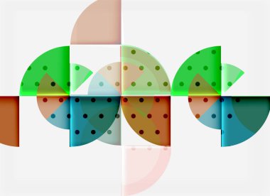 Siyah arka plan üzerine daire öğeleri