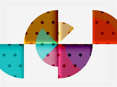 Siyah arka plan üzerine daire öğeleri