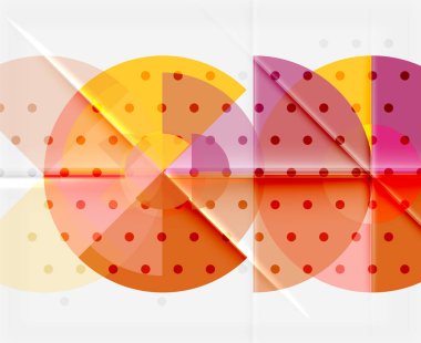 Siyah arka plan üzerine daire öğeleri