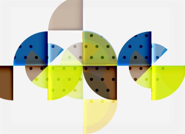 Siyah arka plan üzerine daire öğeleri