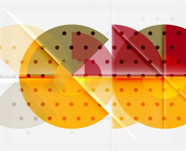 Siyah arka plan üzerine daire öğeleri