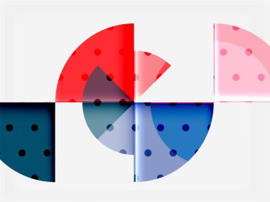 Siyah arka plan üzerine daire öğeleri