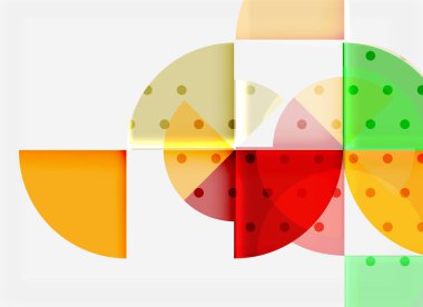 Siyah arka plan üzerine daire öğeleri