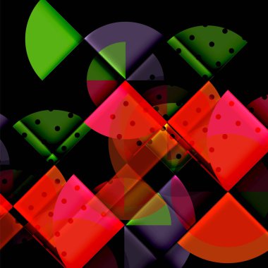 Geometrik daire soyut afiş