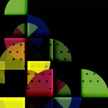 Geometrik daire soyut afiş