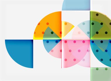 Geometrik daire soyut afiş