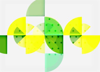 Geometrik daire soyut afiş