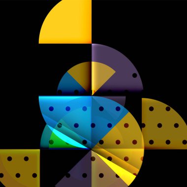 Geometrik daire soyut afiş