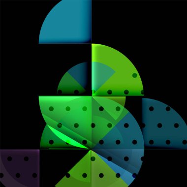 Geometrik daire soyut afiş