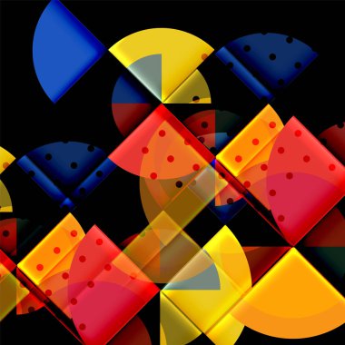 Geometrik daire soyut afiş