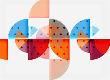 Geometrik daire soyut afiş